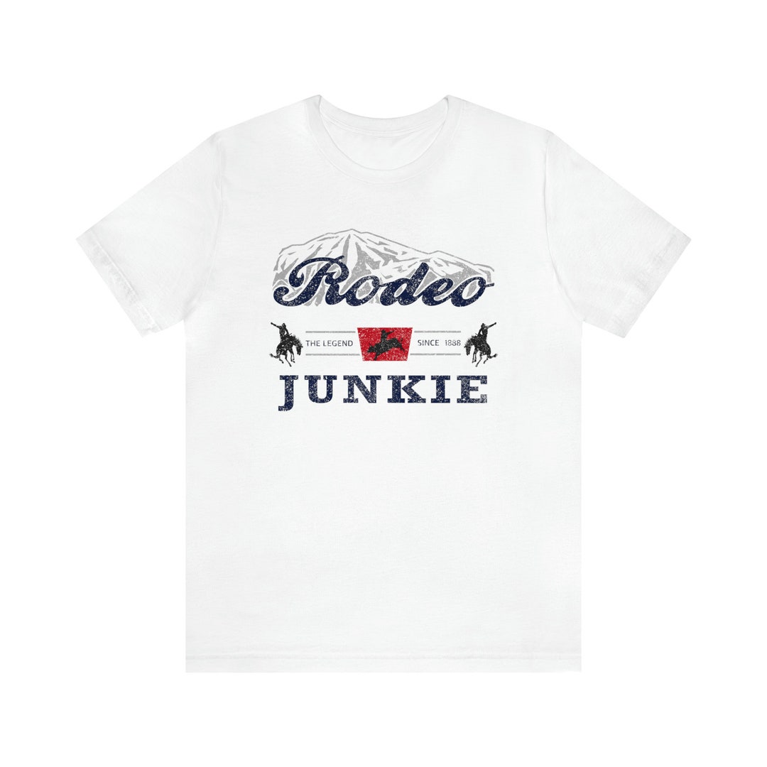 Jackson Rodeo Merch Rodeo Junkie Tee Shirt | Rodeo | Cowboy | Cowgirl | Honky Tonk | Tee ...