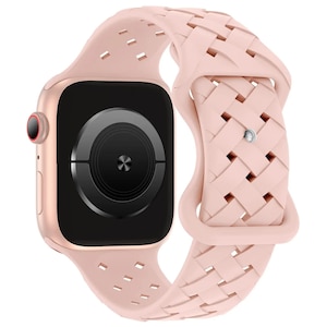 Braided Watch Band for Apple Watch Silicone Band iWatch Sports Replacement Band Solo Loop Watch Strap Cute Women Elastic Watch Bracelet