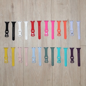 Skinny Silicone Watch Band for Apple Watch Silicone Phone Strap Skinny Rubber Bands Loop Strap Small iWatch Bands for Watch Series Women Men