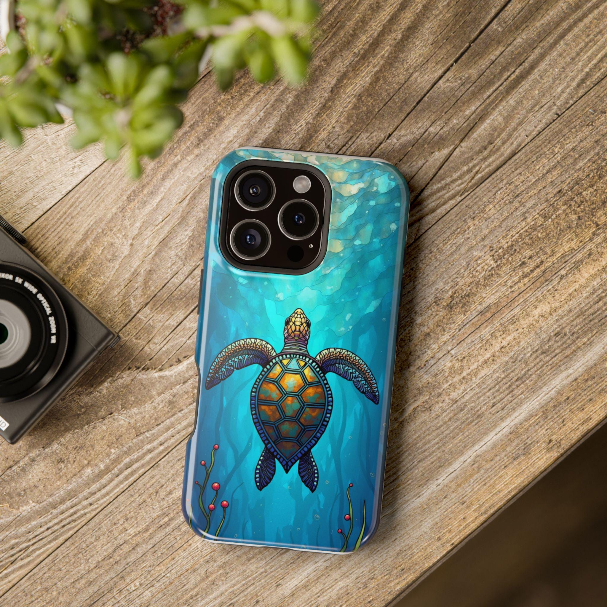 Sea Turtle Magsafe iPhone Case Ocean Tortoise Shell Cover for