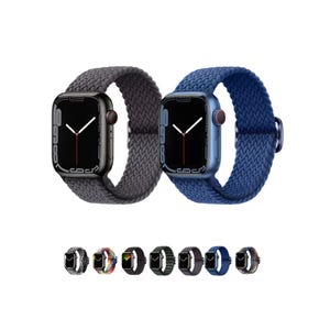 Nylon Solo Loop Watch Band for Apple Watch Band Soft Stretchy Strap for Smartwatch Ultra, Series 9, 8, 7, 6, SE Waterproof & Comfortable
