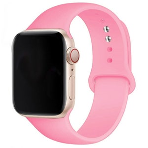 Silicone Apple Watch Band for Series 38/40/41/42/44/45mm, Sport Watch Band for Women Men, Replacement iWatch Smartwatch Wrist Band Strap