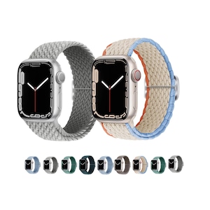 Solo Loop Smartwatch Band for Apple Watch Band Stretchy Nylon Strap for Series 9, 8, 7, 6, SE, Ultra Elastic Sport Band for Men & Women