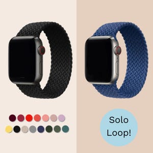 Braided Solo Loop Watch Bands for Apple Watch 38mm/40mm/41mm/42mm/44mm Series, Nylon Watch Strap iWatch Bracelet Smartwatch Accessories
