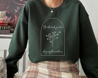 HADESTOWN Broadway Unisex Crewneck Sweatshirt, Nerdy Merchandise for Theater Fans, Theater Kid Romantic Merch, Hadestown Orpheus Eurydice