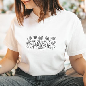 HADESTOWN Inspired Wait For Me Romance Orpheus Eurydice Broadway Musical T Shirt | Gifts for Theater Kids Lyric Merch Subtle Floral Tee