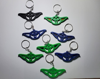 Custom 3D-Printed Toyoda Wings Keychain – Customizable Colors, Perfect Accessory for Car Enthusiasts and Star Wars Fans – Unique Gift Idea