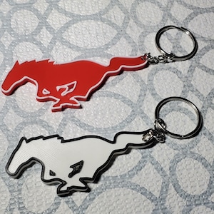 Mustang Pony Horse Key Chain Multiple Colors to Choose GT500 Cobra Roush Saleen