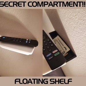 Floating Shelf With Secret Hidden Compartment - Concealment Stealth Tactical