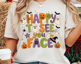 Happy To See Your Face Mental Health Nurse Halloween Shirt, School Psychologist Shirt, School Nurse Shirt, Counselor Gift, Spooky Season Tee