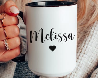 Taza personalizada, taza personalizada, regalo para ella, taza con nombre, tazas de café personalizadas, tazas de café personalizadas, taza con nombre personalizado, regalo para compañero de trabajo, amante del café
