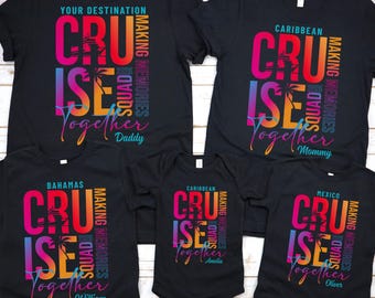 Personalized Cruise Shirt Cruise Squad Matching Shirts Family Cruise Crew Custom Name Tshirt Group Vacation Shirts Family Trip Tees