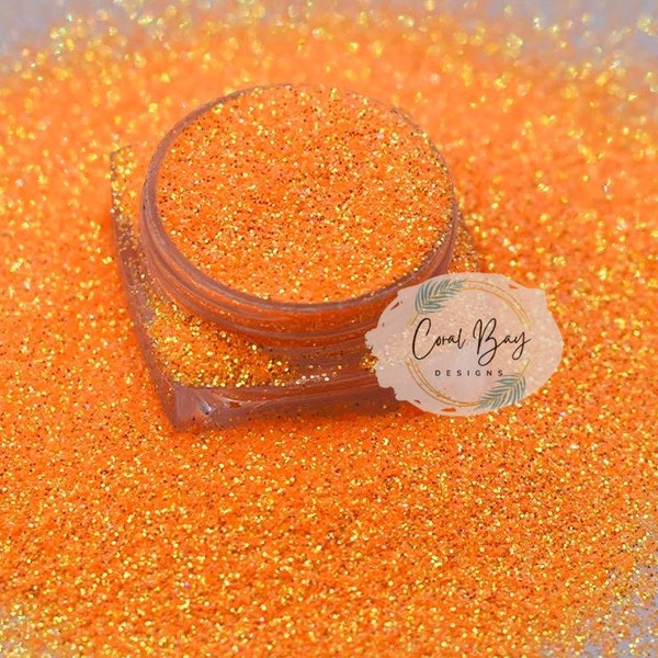 Twisted Orange, 1 oz Glitter, Orange Glitter, Neon Glitter, Iridescent Glitter, Fine glitter, Polyester Glitter, Tumbler Glitter, Nail Art