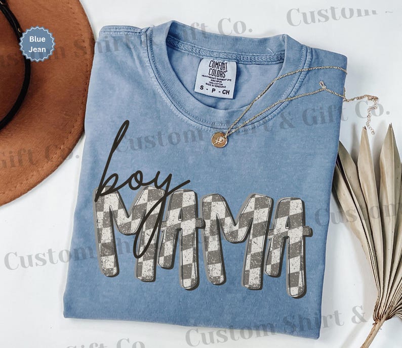 Checkered Boy Mama Shirt Mothers Day Gift Boy Mom Shirt Retro Mama Tee Mama Tshirt Mom Tshirt Mom of Boys Mom Life Shirt Cool Mom Shirt Gift for Mom Mama Sweatshirt Mom Crewneck Sweater