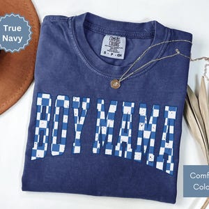 Checkered Boy Mama Shirt Mothers Day Gifts for Mom to be Trendy Mom Shirt Mom Life Tee Mom Birthday Gift Cute Mom Tee Mama Gifts for New Mom