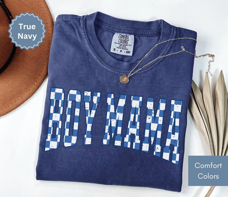 Checkered Boy Mama Shirt Mothers Day Gifts for Mom to be Trendy Mom Shirt Mom Life Tee Mom Birthday Gift Cute Mom Tee Mama Gifts for New Mom