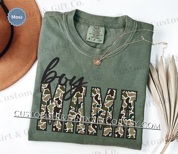 Duck Camo Boy Mama Comfort Colors Shirt, Camouflage Mom Tshirt, Boy Mama Sweatshirts, New Boy Mama Gifts, Mothers Day Gift for Mom Tee