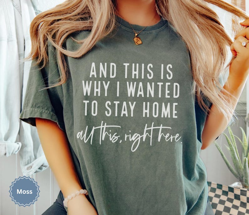 Relatable and hilarious funny shirt that says “And This Is Why I Wanted To Stay Home – All This, Right Here,” this meme shirt is perfect for introverts, socially drained moms, funny gifts or a sarcastic shirt. Whether you're a tired parent or just over the drama, this funny mom shirt with a Funny Quote says it all. A trendy and comfy shirt for women, this Humor Shirt is a must-have for lovers of funny humor shirt vibes and effortlessly cool womens tshirts.