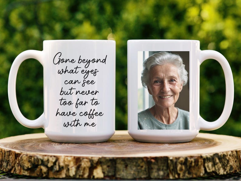 Sympathy Gift Memorial Custom Photo Mug In Loving Memory Gift Bereavement Gift Loss of Loved One Gifts Personalized Mug Memorial Keepsake Gift