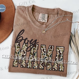 Duck Camo Boy Mama Comfort Colors Shirt Camouflage Mom Tshirt Boy Mama Sweatshirts New Boy Mama Gifts Mothers Day Gift for Mom Tee
