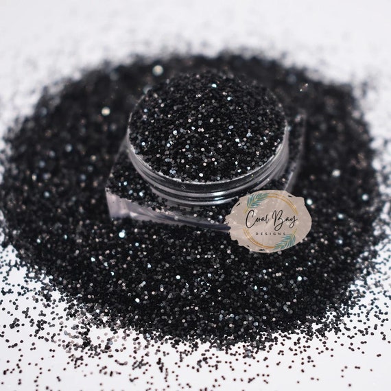 Little Black Dress Fine Black Glitter Fine Metallic Glitter Etsy