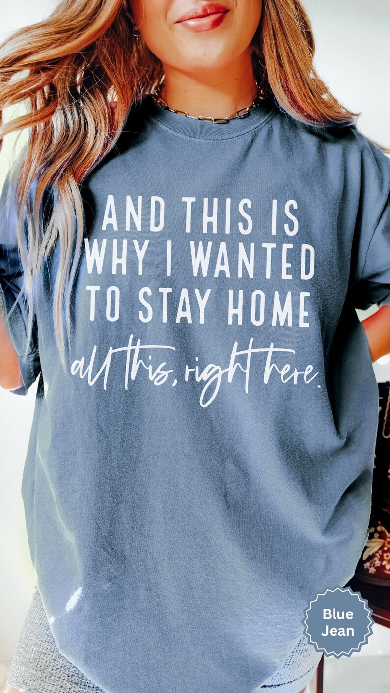 Relatable and hilarious funny shirt that says “And This Is Why I Wanted To Stay Home – All This, Right Here,” this meme shirt is perfect for introverts, socially drained moms, funny gifts or a sarcastic shirt. Whether you're a tired parent or just over the drama, this funny mom shirt with a Funny Quote says it all. A trendy and comfy shirt for women, this Humor Shirt is a must-have for lovers of funny humor shirt vibes and effortlessly cool womens tshirts.
