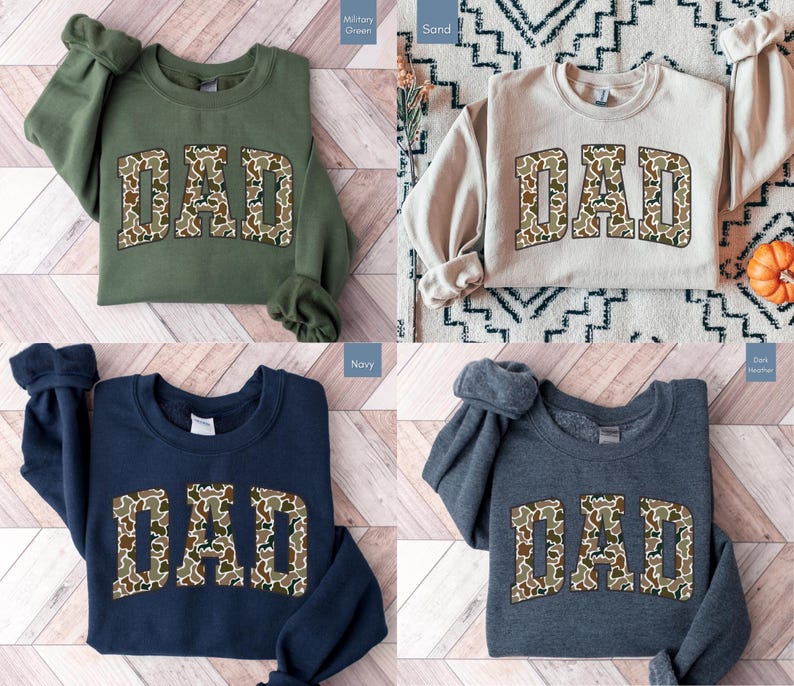 Cool and rugged Camo Dad Shirt designed for the ultimate Hunting Dad—perfect as a New Dad Father's Day Gift or Dad Birthday Gift. This comfortable and stylish Camouflage Dad Shirt makes a great Gift for Dad who loves the outdoors. A must-have Dad Tee for everyday wear, this Dad Tshirt is a top pick for any proud papa. Whether you're shopping for a Dad Gift or the Best Dad Gift, this shirt delivers both style and sentiment.