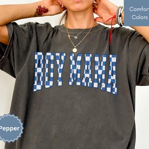 Checkered Boy Mama Shirt Mothers Day Gifts for Mom to be Trendy Mom Shirt Mom Life Tee Mom Birthday Gift Cute Mom Tee Mama Gifts for New Mom