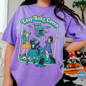 Easy Bake Coven Shirt, Retro Halloween Tee, 90s Horror Movie Fan, Spooky Season Halloween Witch Shirt, Witchy Shirt, Cute Spooky Shirt