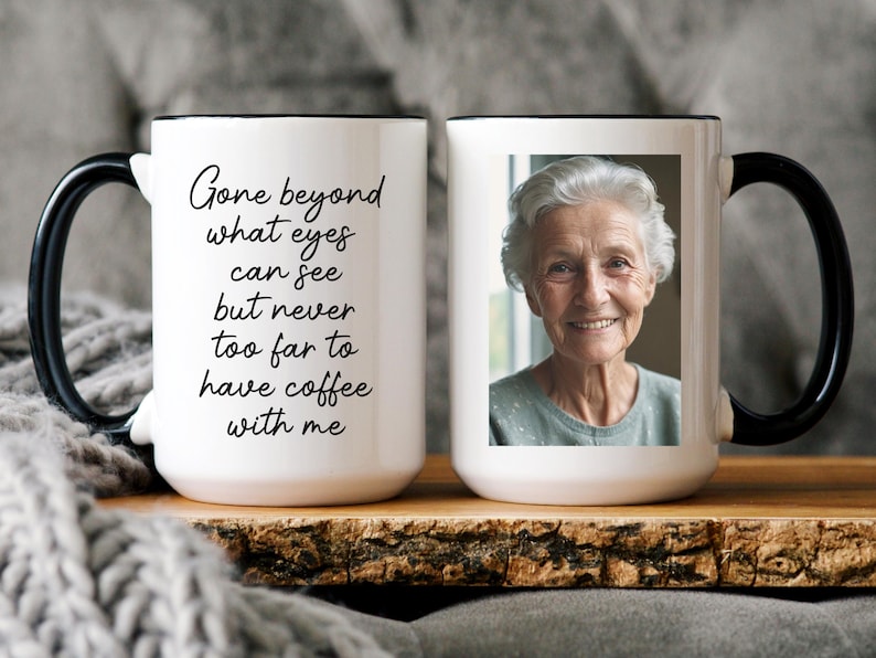 Sympathy Gift Memorial Custom Photo Mug In Loving Memory Gift Bereavement Gift Loss of Loved One Gifts Personalized Mug Memorial Keepsake Gift