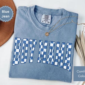 Checkered Boy Mama Shirt Mothers Day Gifts for Mom to be Trendy Mom Shirt Mom Life Tee Mom Birthday Gift Cute Mom Tee Mama Gifts for New Mom