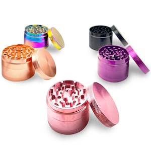 Free Gifts | Premium 4 piece Large Herb Spice Grinder | Cute Grinder | Large Grinder | Cheap grinder | Pink Grinder| great gift