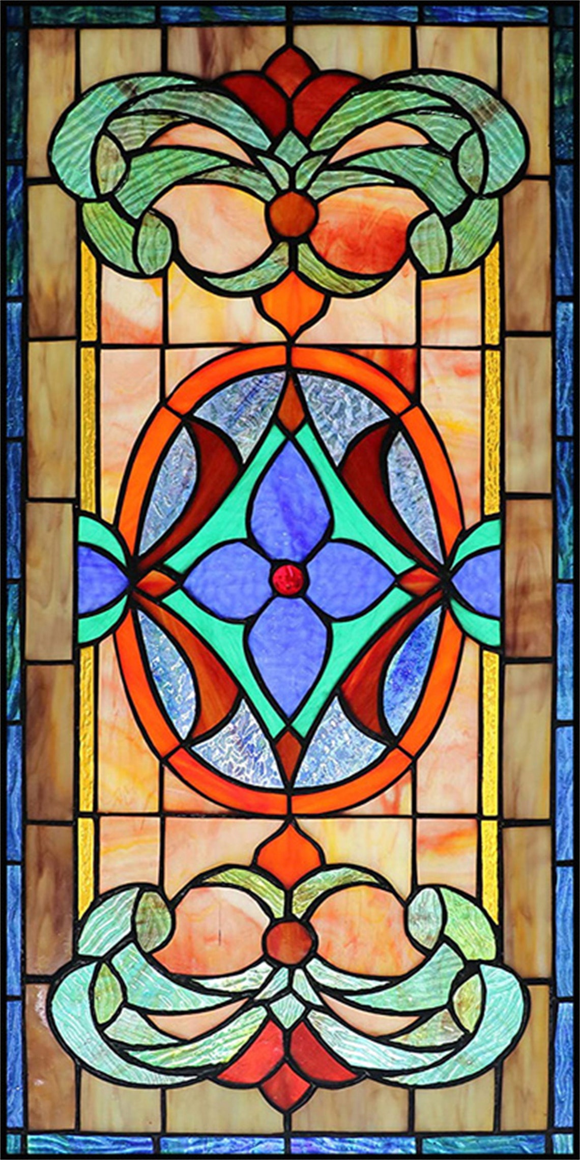 Custom Size Stained Glass Window Film Frosted Privacy Static Etsy