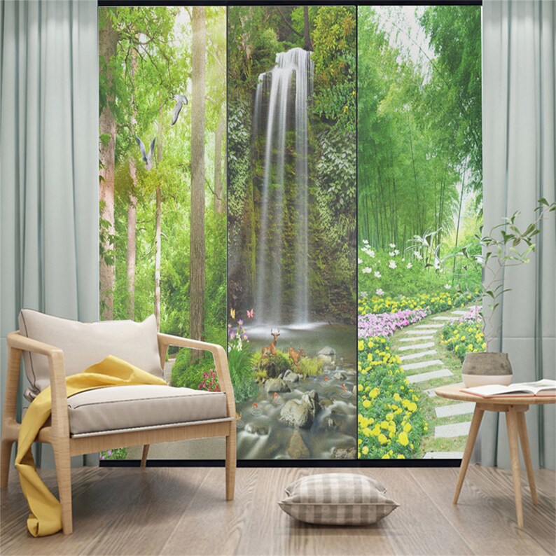 Customized Size Window Film Landscape Glass Sticker UV Blocking Privacy