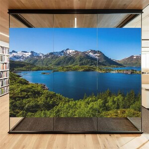 Custom Size Home Window Film Lake Frosted Glass Privacy Sticker with Heat Insulation  Anti-UV Protection and Static Cling Adhesion