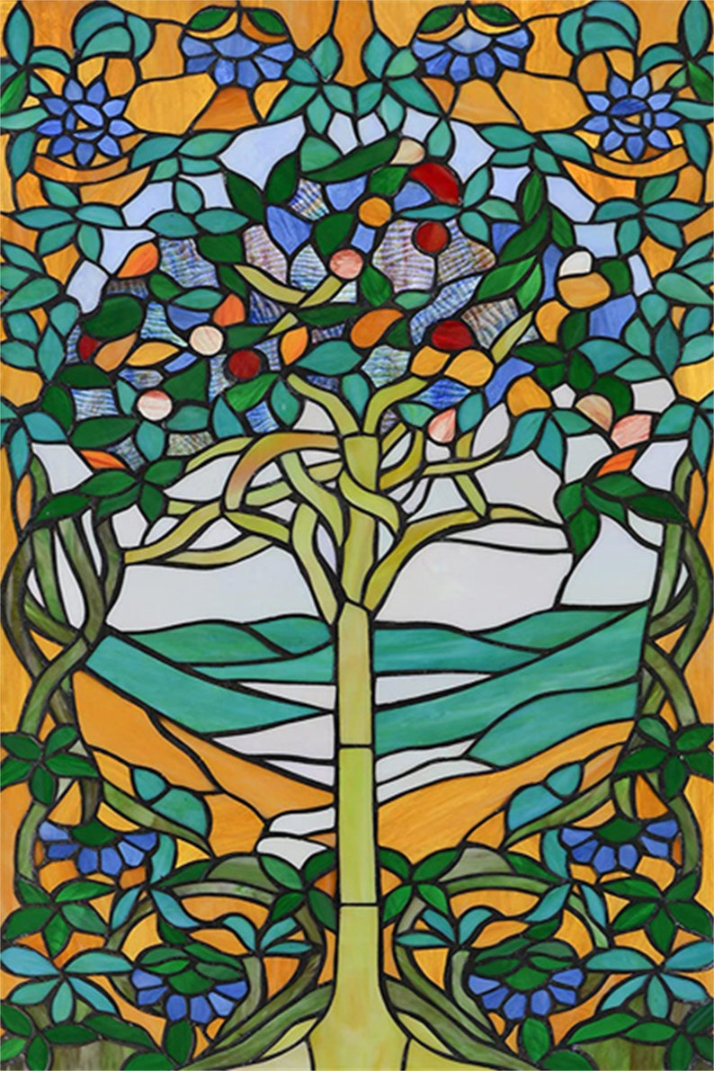 Custom Size Stained Glass Filmsfrosted Privacy Static Etsy