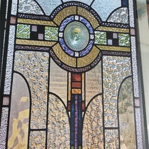Custom Size Frosted Stained Glass Window Film Static Cling Provides Privacy and Decor Reusable and Removable for Home and Office Windows