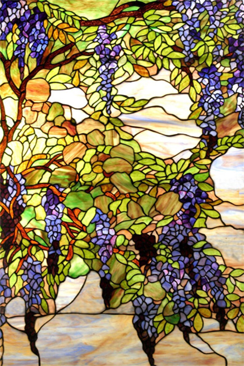 Custom Size Stained Glass Filmsfrosted Privacy Static Etsy