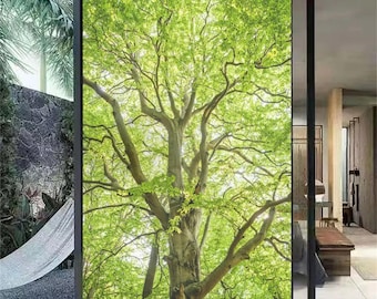 Customized Size Big Tree Pattern Anti-UV Window Film Frosted Decorative Privacy Glass Non-glue Static Cling Stained Glass Door Sticker