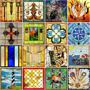 Frosted Window Film Custom Size Flower Colorful Pattern Privacy Stained Glass Film Static Cling Home Decor Sticker Bedroom Bathroom Cabinet