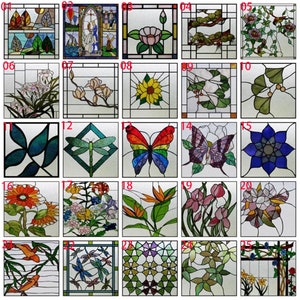 Customized Personalized Window Art Films Frosted Static Cling for Privacy Vintage Church-Inspired Designs with Floral and Fruit Motif