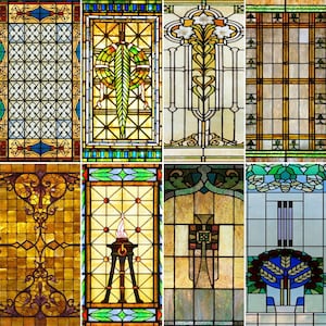 Custom Size Stained Glass Window Film Frosted Privacy Static Cling  Shower Bathroom Stickers