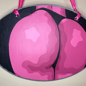 Adult Booty Abstract Wall Decor | Colorful Wall Decor | Colorful Pop Art | Booty Art | Female Butt Art