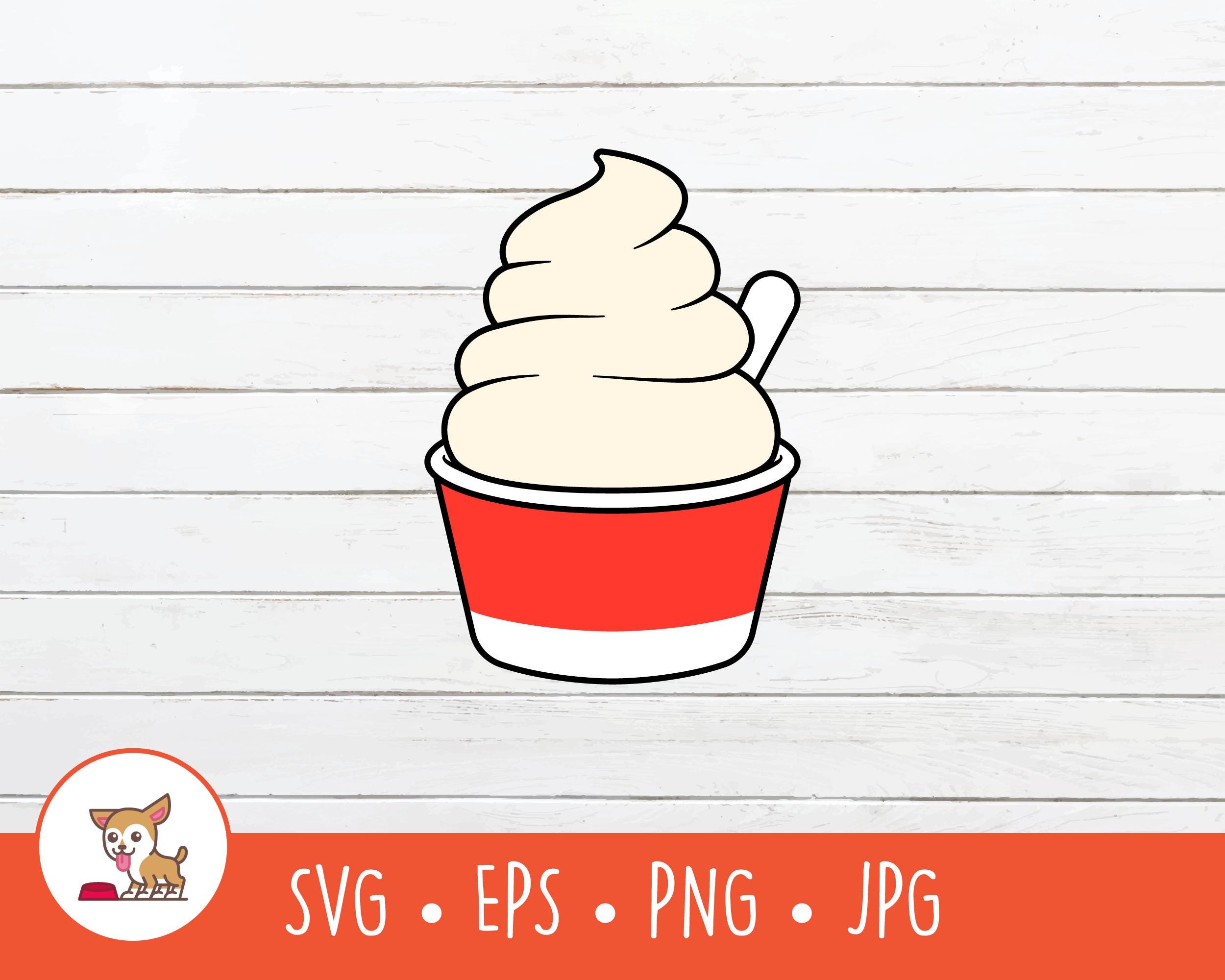 Cartoon Yogurt Clipart, Yogurt SVG, Vector Yogurt Cut File For Cricut, PNG, EPS, Digital Download