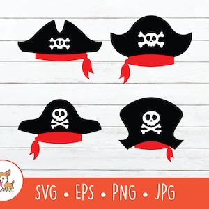 Pirate Hats Clipart, Pirate Hats SVG, Pirate Hats File For Cricut, Digital Download
