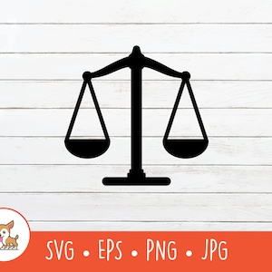 Scale SVG, Scale Clipart, Vector Justice Scale Cut File For Cricut, Digital Download