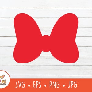 Fiocco rosso SVG, Clipart fiocco, File di taglio fiocco rosso vettoriale per Cricut, PNG, EPS, Download digitale istantaneo