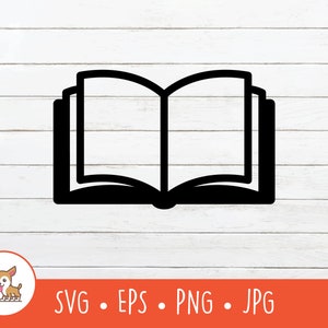 Book SVG, Book Clipart, Vector Book Cut File For Cricut, Instant Digital Download