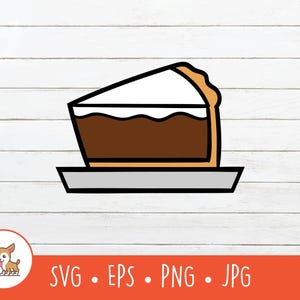 Clipart z kreskówkowym ciastem czekoladowym, tort urodzinowy SVG, plik cięcia wektorowego ciasta czekoladowego dla Cricut, PNG, EPS, natychmiastowe pobieranie cyfrowe