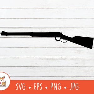 Rifle SVG, Rifle Clipart, Vector Rifle Cut File For Cricut, PNG, EPS, Instant Digital Download